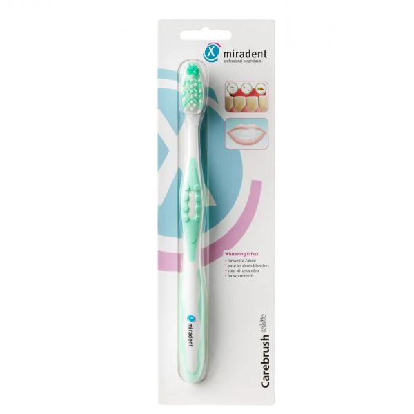 Зубна щітка Miradent Carebrush White відбілююча зелена