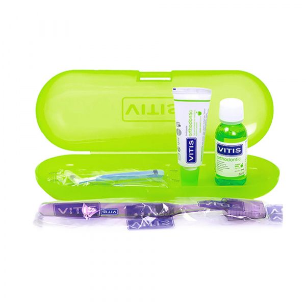 Ортодонтичний набір Vitis Orthodontic Regular зі щіткою зі звичайною головкою без воску і без таблеток