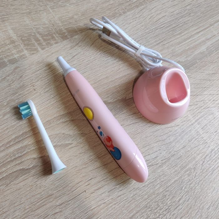 Дитяча звукова зубна щітка Lebooo YOYO Рожева от 4 лет 1 насадка