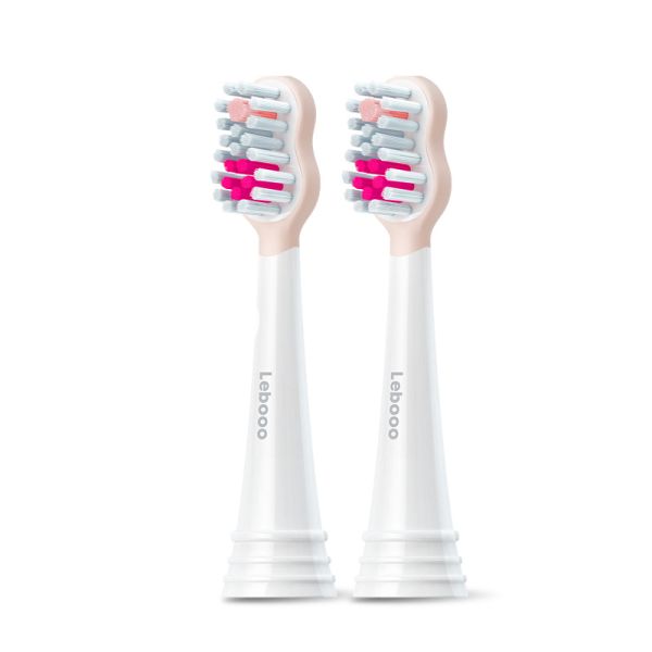 Змінні насадки для звукової зубної щітки Lebooo Super Cat 8-Type 2 шт рожеві