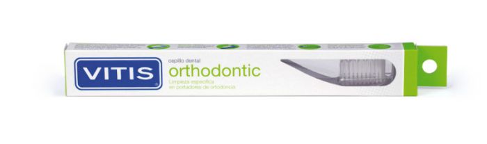 Зубна щітка Vitis Orthodontic із звичайною головкою для брекетів