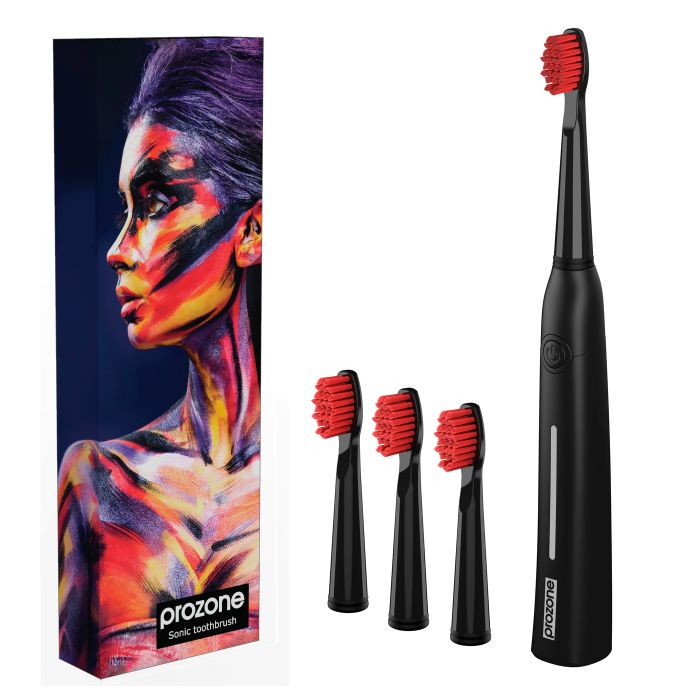 Звукова зубна щітка ProZone JOKER ElasticRed Black 4 насадки