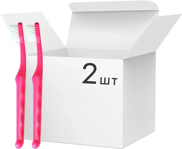 Набір екстрам'яких зубних щіток Spokar D Рожево-білий 2 шт (8593534340497_розово_белая)