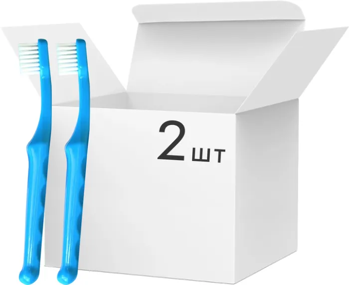 Набір екстрам'яких зубних щіток Spokar D Синьо-білий 2 шт (8593534340497_сине_белая)