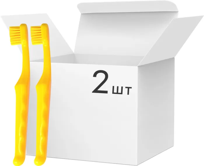 Набір екстрам'яких зубних щіток Spokar D Жовтий 2 шт (8593534340497_желтая)