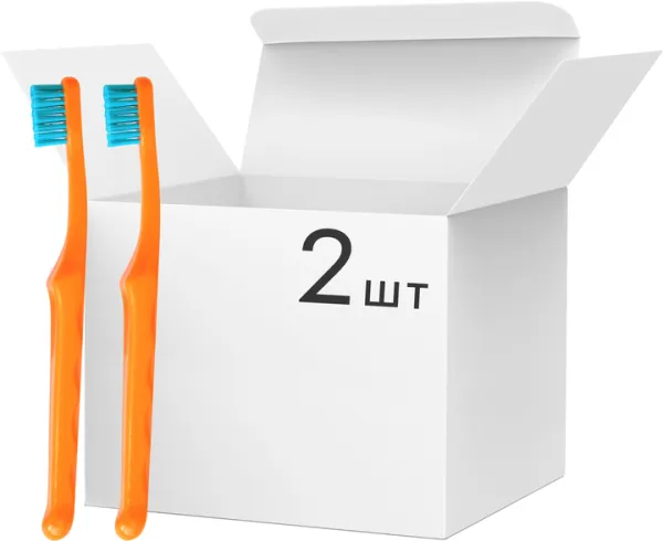 Набір екстрам'яких зубних щіток Spokar D Оранжево-синій 2 шт (8593534340497_оранжево_синяя)