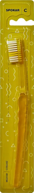 Зубна щітка Spokar C середня жорсткість Жовта (8593534340619-yellow)