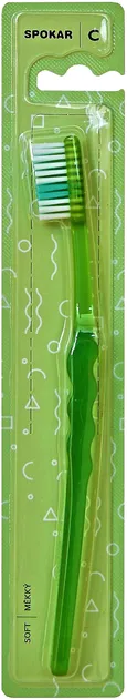 Зубна щітка Spokar C м'яка Зелена (8593534340602-green)