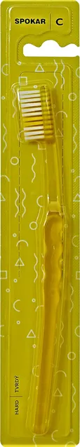 Зубна щітка Spokar C жорстка Жовта (8593534340626-yellow)