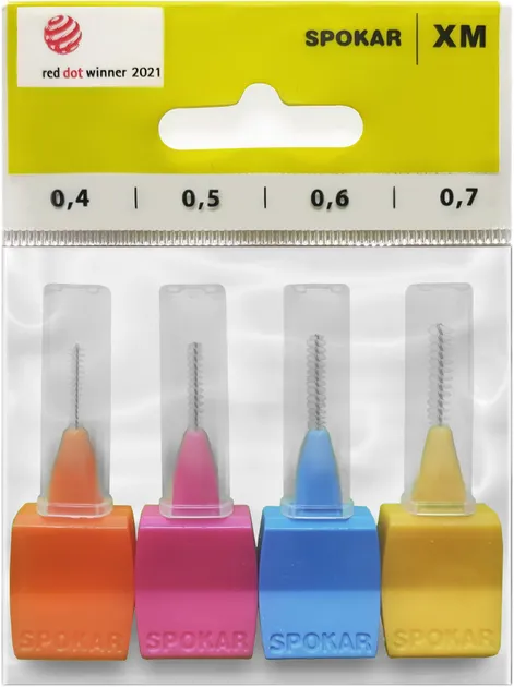 Міжзубні йоржики Spokar XM Mix №0.4/0.5/0.6/0.7 4 шт (8593534342163)