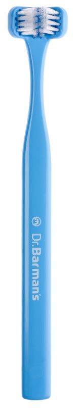 Зубна щітка Dr. Barman's Superbrush Compact тристороння м'яка блакитна