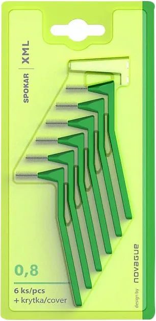 Міжзубні йоржики Spokar XML Кутові 0.8 мм х 6 шт (8593534342361)