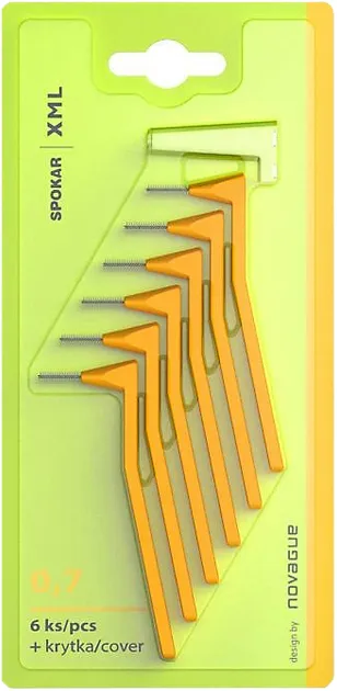 Міжзубні йоржики Spokar XML Кутові 0.7 мм х 6 шт (8593534342354)