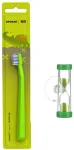 Дитяча зубна щітка Spokar XD Ultrasoft з пісочним годинником Зелено-біла (8593534342156_зелено-белая_с песочными часами)
