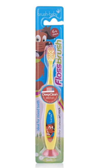 Дитяча зубна щітка Brush Baby FlossBrush від 6 років жовта