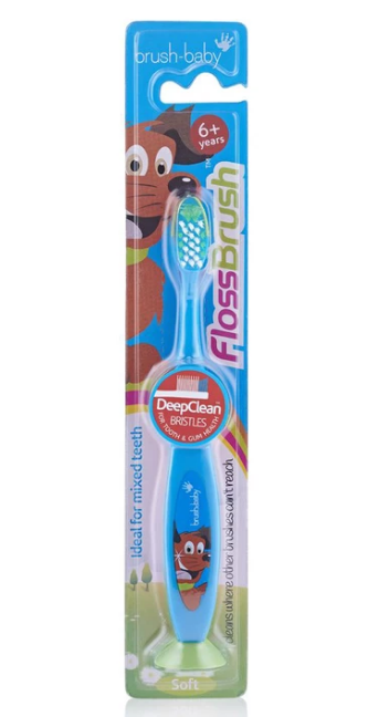 Дитяча зубна щітка Brush Baby FlossBrush від 6 років синя