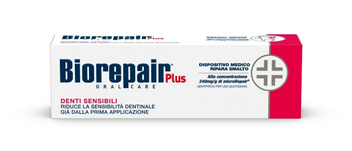 Зубна паста BioRepair Sensitive Plus Професійне усунення чутливості 75 мл без фтору
