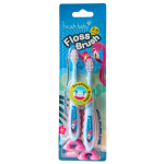 Дитяча зубна щітка Brush Baby Flossbrush від 3 до 6 років Фламінго 2 шт