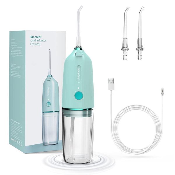 Іригатор порожнини рота Nicefeel FC3921 Зелений 2 насадки