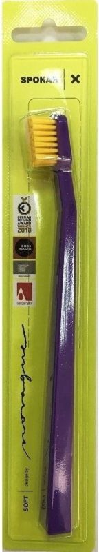 Зубна щітка Spokar X М'яка (8593534341968_Фіолетово-жовта)