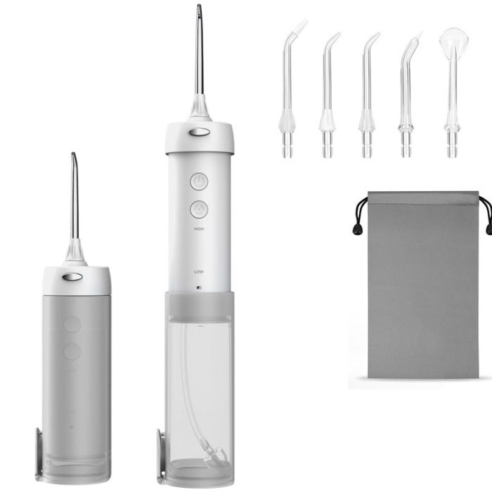 Іригатор h2ofloss hf-10 Mini портативний 5 насадок білий