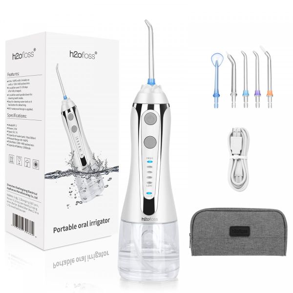 Іригатор h2ofloss hf-2 портативний 5 насадок білий