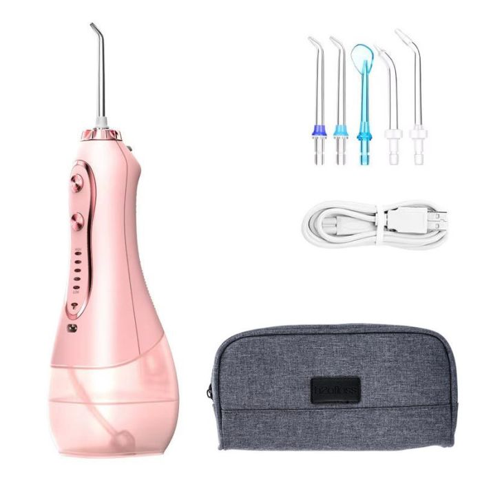 Іригатор h2ofloss hf-6 портативний 5 насадок рожевий