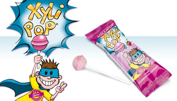 Льодяник на паличці з ксилітом Miradent XyliPOP Полуниця