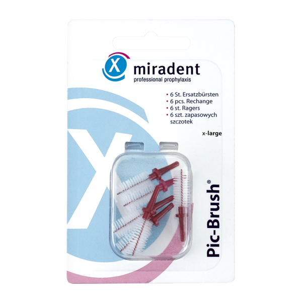 Міжзубні йоржи Miradent Pic Brush x-large 6.5 мм бордові 6 шт