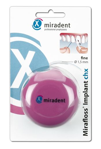 Зубна нитка (флос) Miradent Mirafloss® lmplant тонка 1,5 мм 50 шт