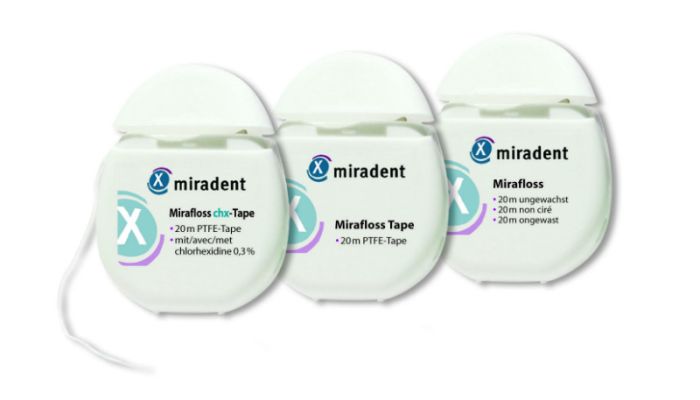Зубна нитка (флос) Miradent Mirafloss® невощена 20 м