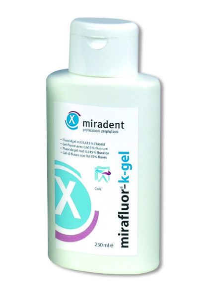 Фторидний дитячий гель Miradent Mirafluor k-gel Полуниця 250 мл