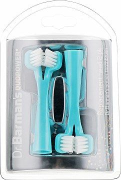 Змінні насадки для звукової зубної щітки Dr. Barman's Duopower блакитна 2 шт