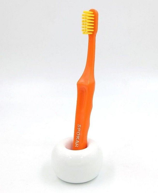 Набір екстрам'яких зубних щіток Spokar D Оранжево-жовтий 2 шт (8593534340497_оранжево_желтая)