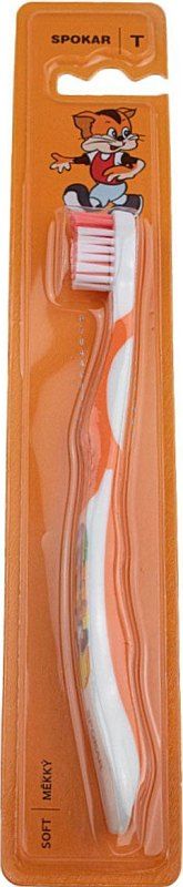 Дитяча зубна щітка Spokar Tommy М'яка з пісочним годинником Помаранчева (8593534341647_оранжевая_с песочными часами)