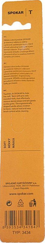 Дитяча зубна щітка Spokar Tommy М'яка з пісочним годинником Помаранчева (8593534341647_оранжевая_с песочными часами)