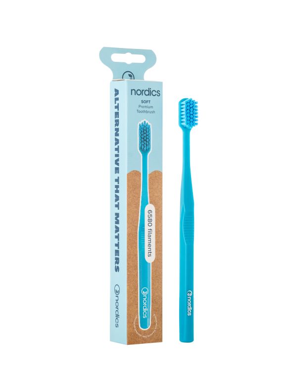 Преміум зубна щітка Nordics 6580 Soft, блакитна