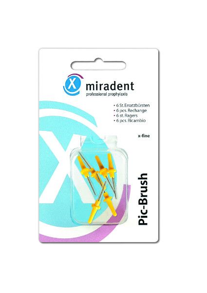 Міжзубні йоржи Miradent Pic Brush x-fine 1.8 мм жовті 6 шт