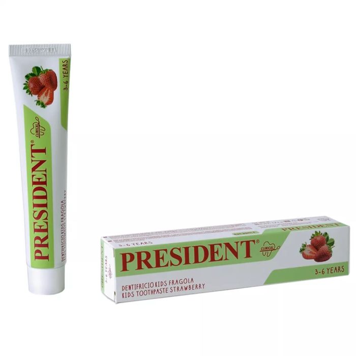 Дитяча зубна паста President Kids Полуниця з фтором від 3 до 6 років 50 мл