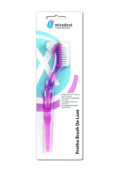 Щітка для чищення протезів Miradent Protho Brush De Luxe рожева