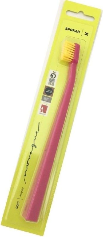 Зубна щітка Spokar X М'яка (8593534341968_Рожево-жовта)