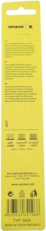 Зубна щітка Spokar X Суперм'яка (8593534341951_Рожево-жовта)