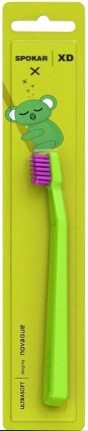Дитяча зубна щітка Spokar XD ultrasoft (8593534342156_Салатово-рожева)