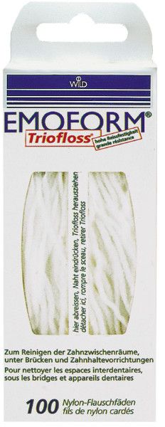 Зубна нитка (флос) EMOFORM Triofloss 100 шт