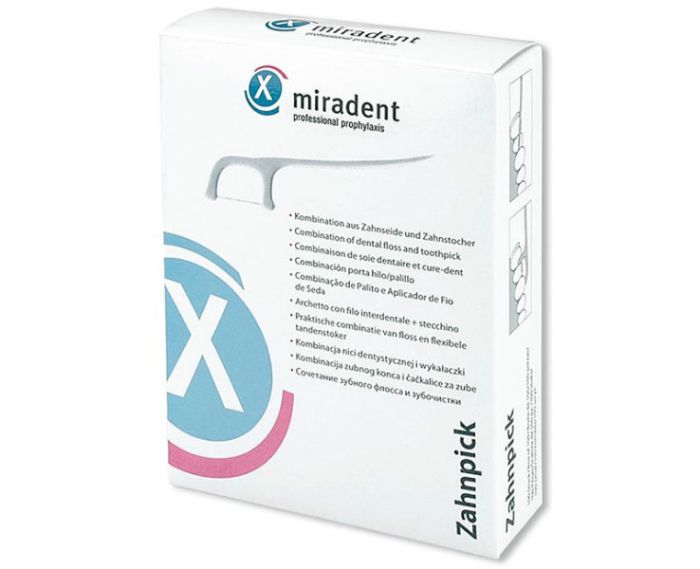 Зубна нитка (флос) та зубочистка Miradent Toothpick 100 шт