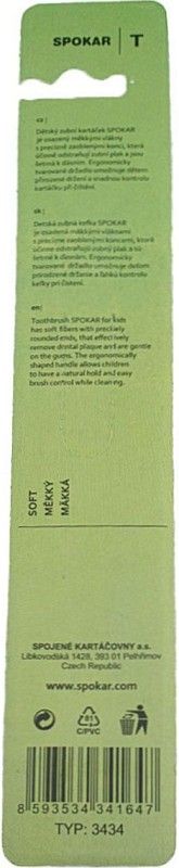 Дитяча зубна щітка Spokar Tommy М'яка з пісочним годинником Зелена (8593534341647_зеленая_с песочными часами)