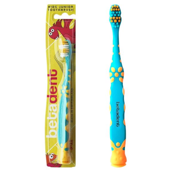 Дитяча зубна щітка Betadent kids-junior від 5 до 11 років блакитна
