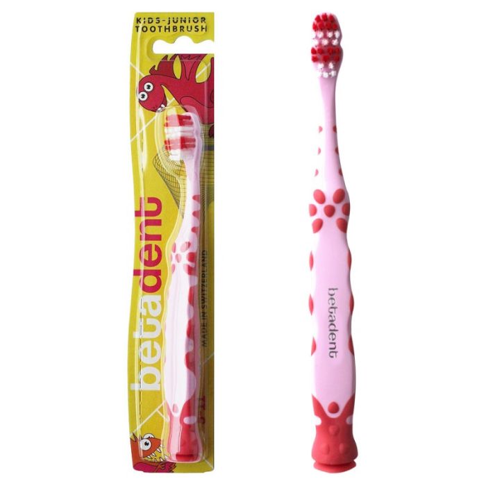 Дитяча зубна щітка Betadent kids-junior від 5 до 11 років рожева